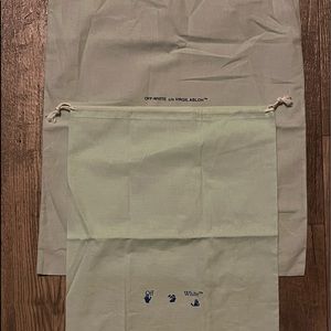 OFF WHITE c/o VIRGIL ABLOH BUNDLE PACK - 2 DUST BAGS with 2 ZIP LOCK POLYBAGS